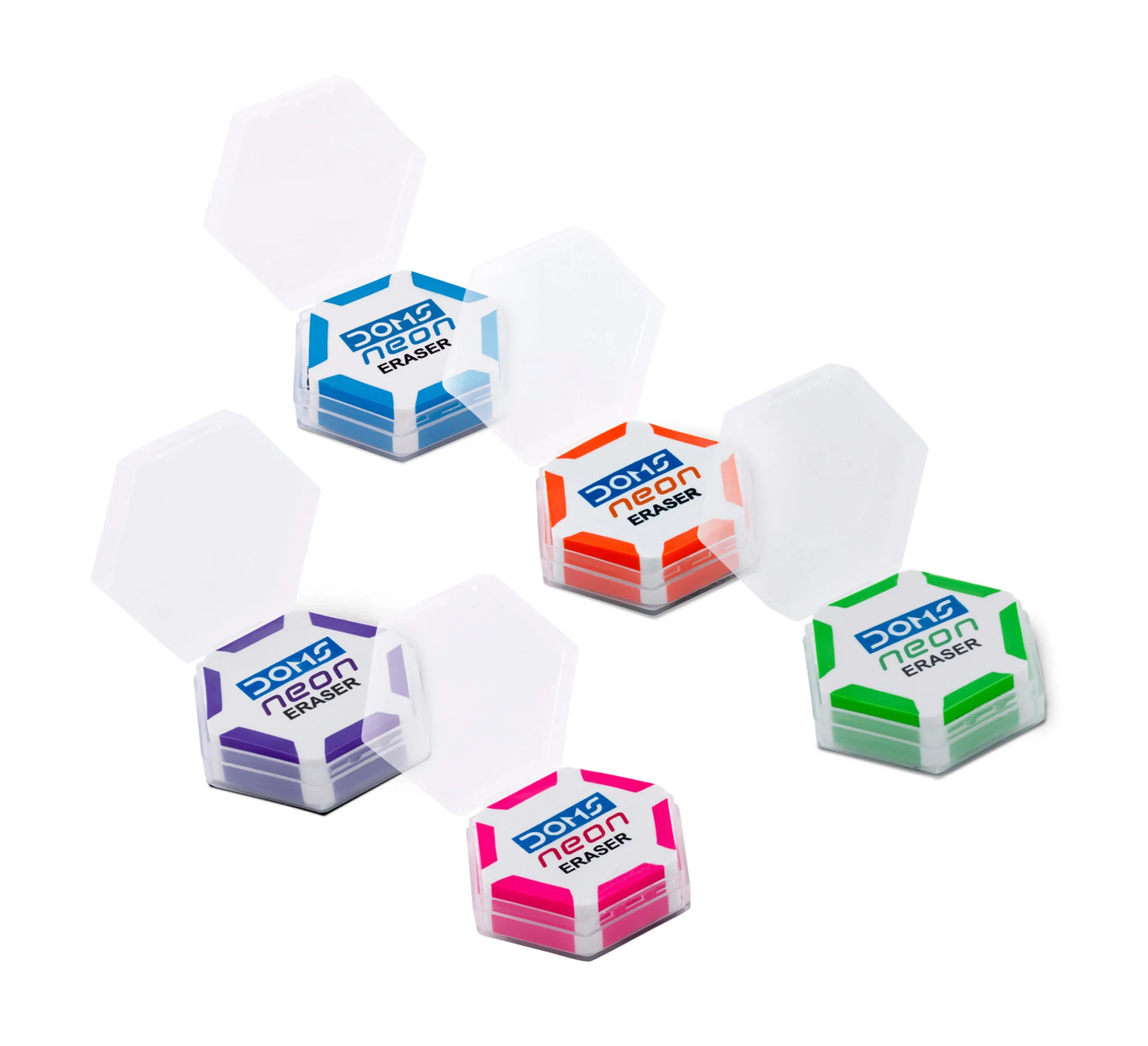 DOMS Neon Hex Dust Free Eraser