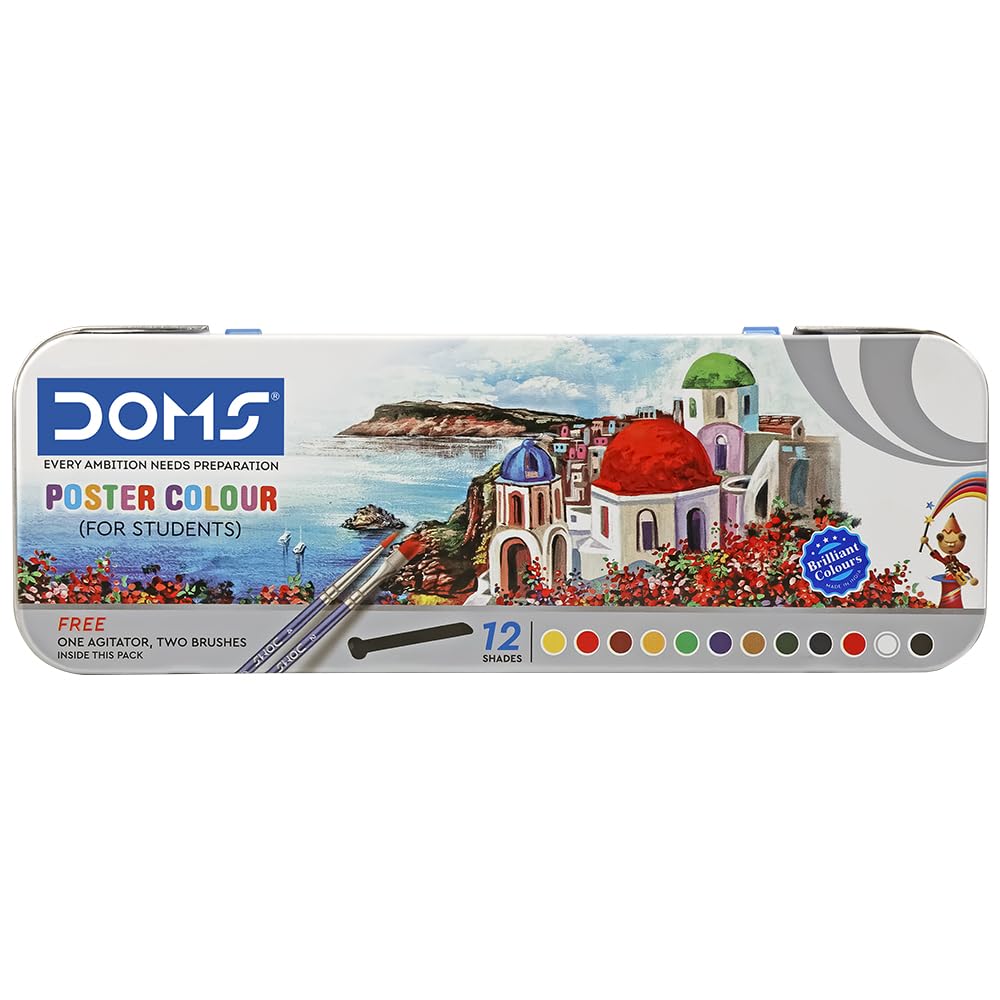 DOMS STUDENT POSTER COLOUR 12 SHADES NEW