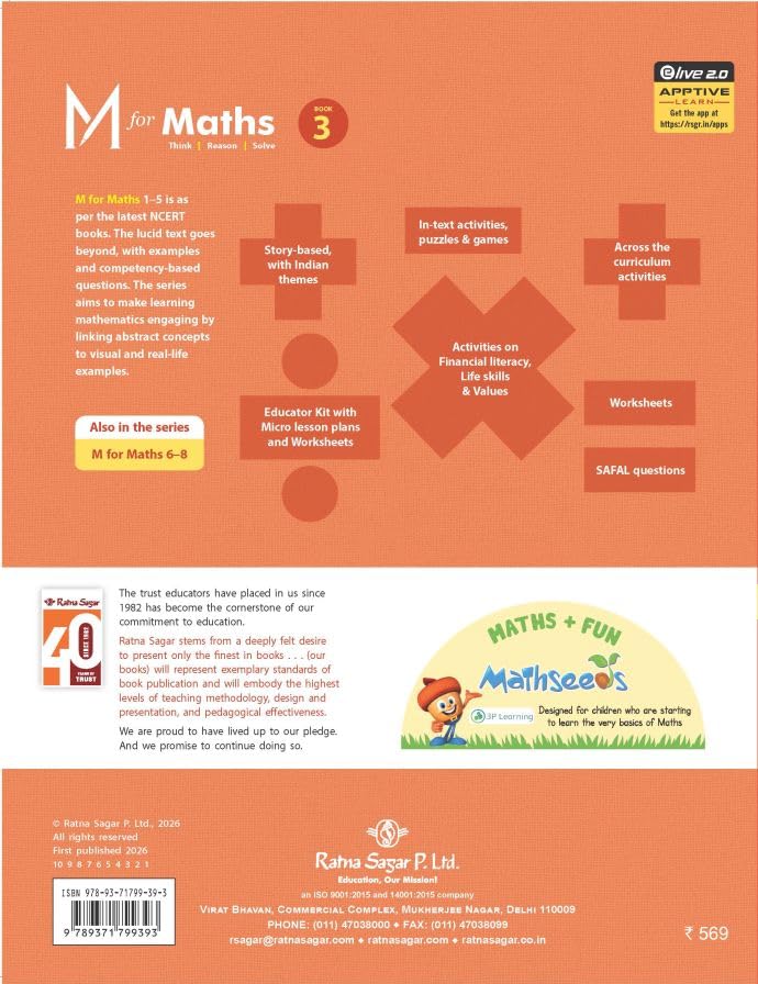 RATNA SAGAR M FOR MATH CLASS 3