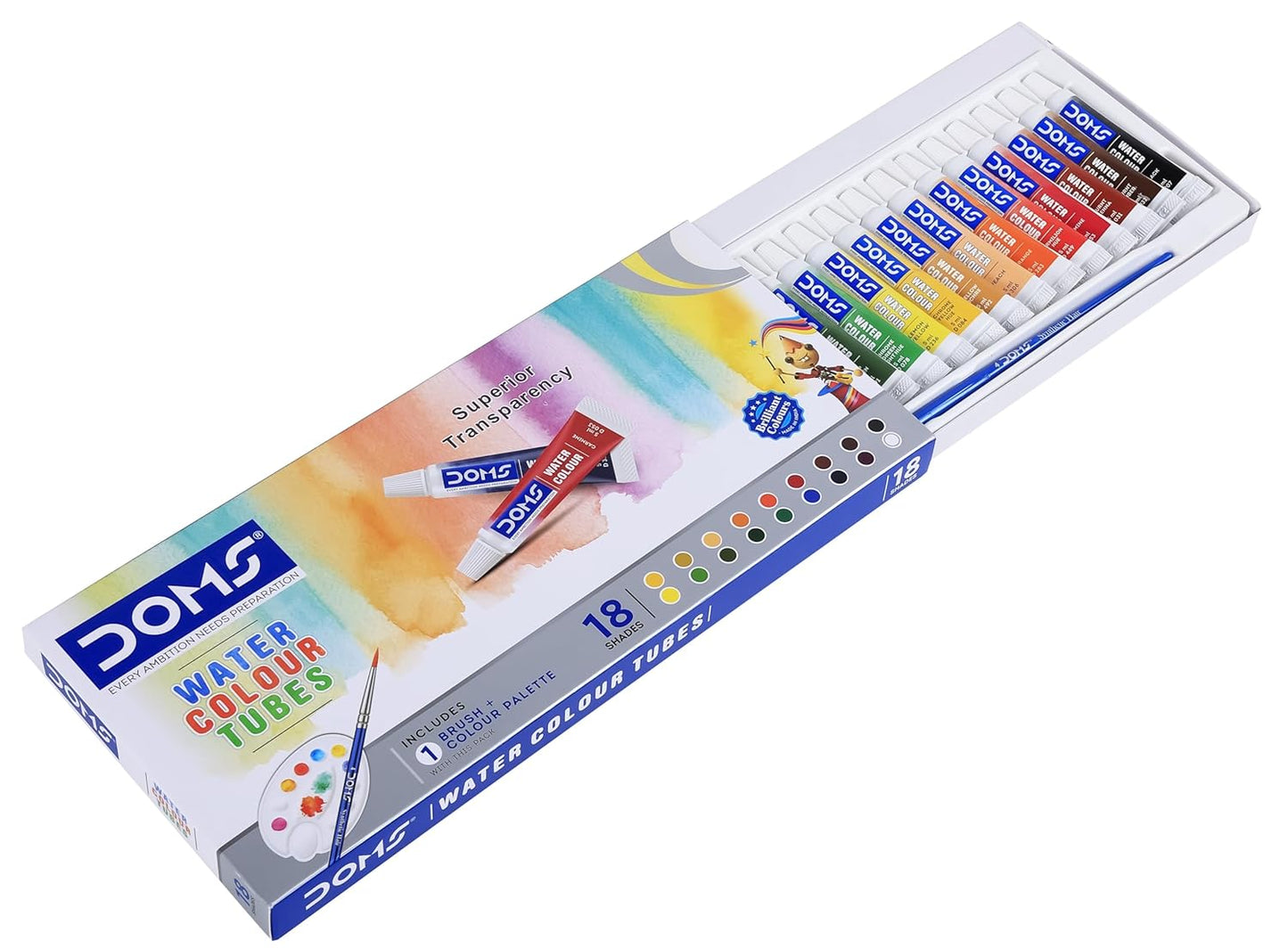DOMS WATER COLOR TUBE 18 SHADES