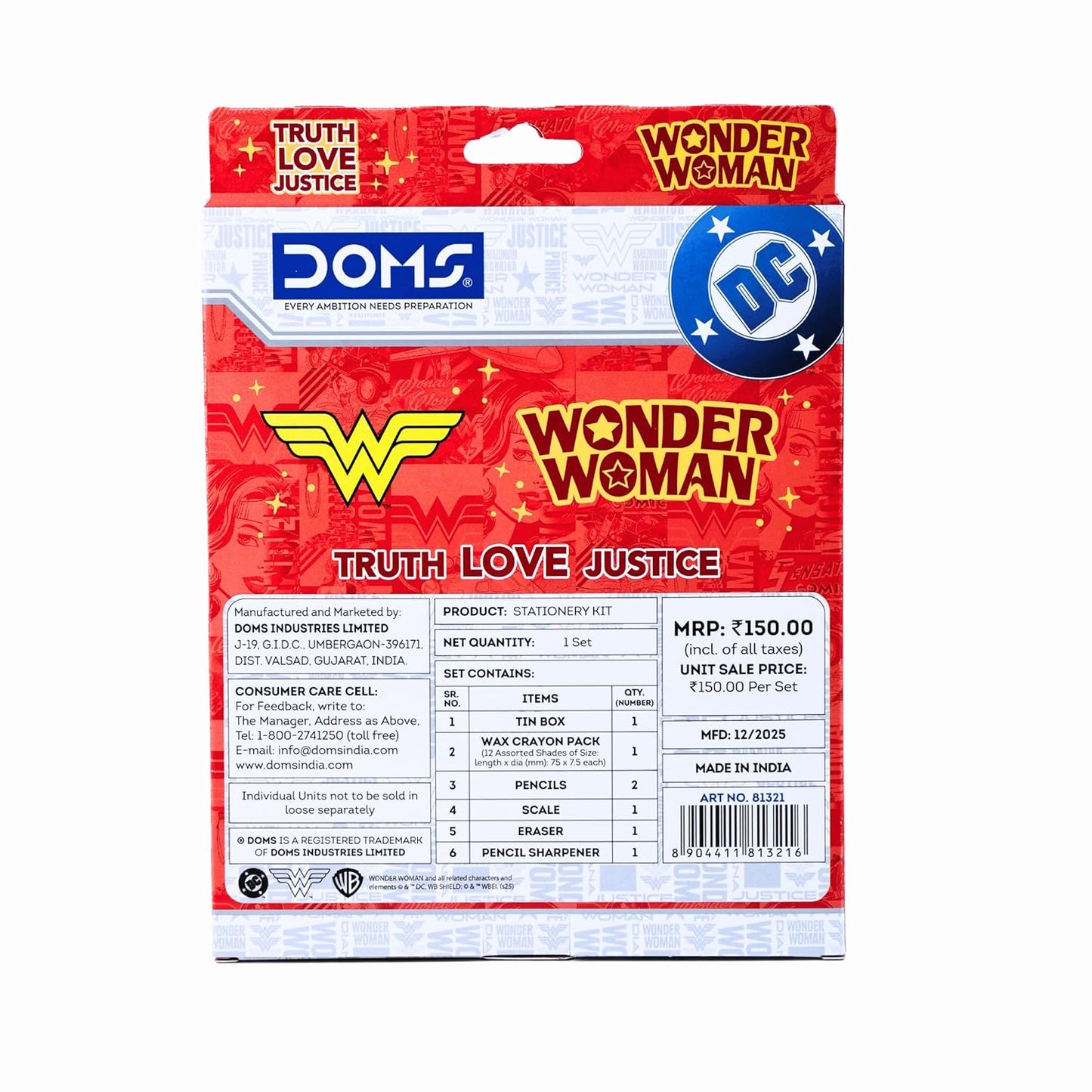 DOMS Wonder Woman Tin Box