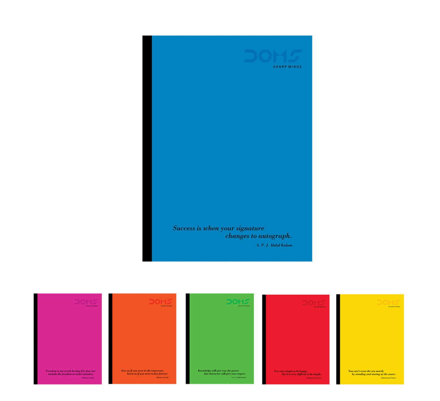 DOMS Premium Range Single line – 29.7 x 21Cm Notebook(Neon Series) – 200 Pages