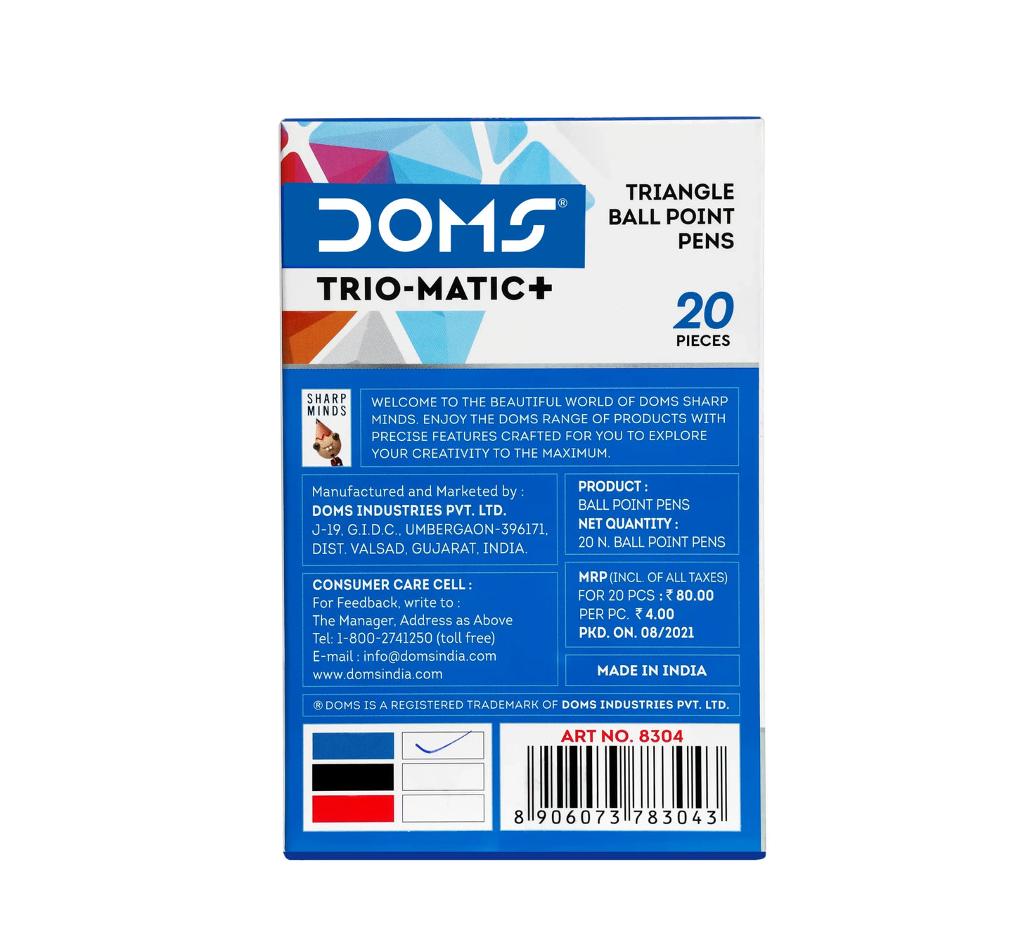 DOMS Trio-Matic + Ball Point Pens