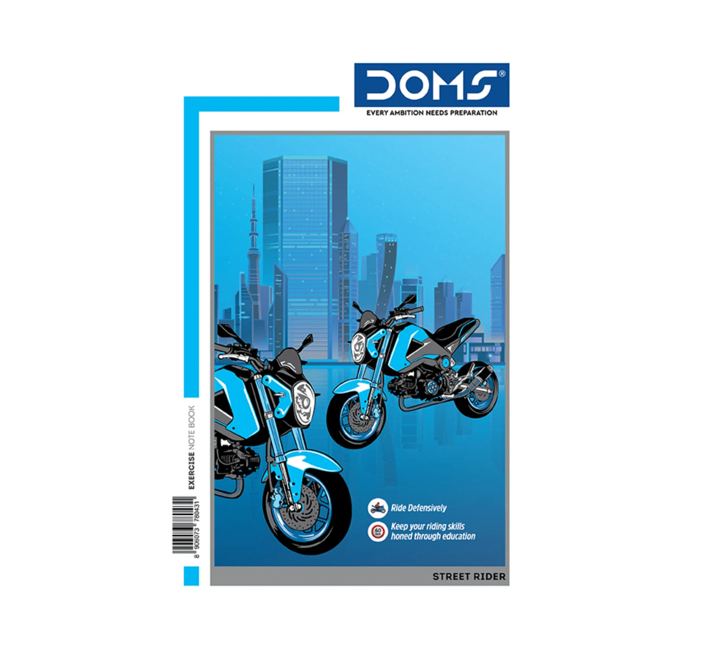 DOMS Single Line Notebook(Street Riders Series)
