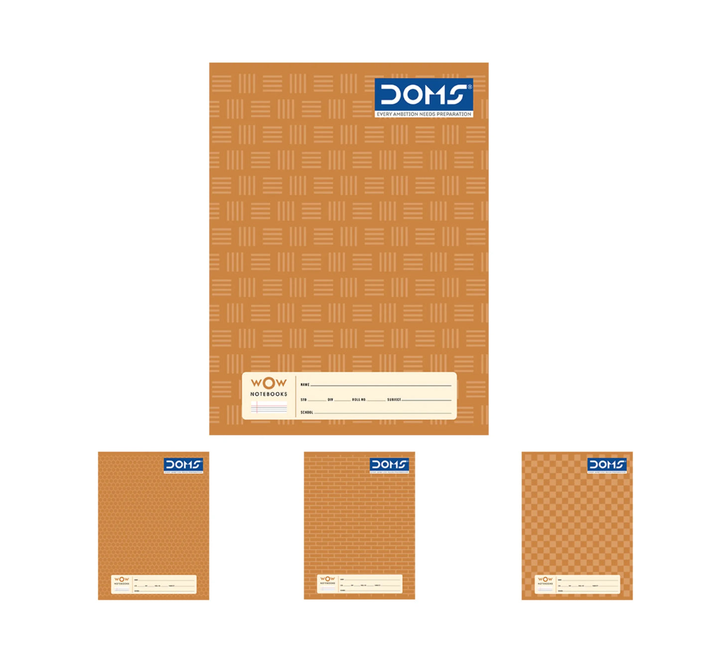 DOMS R/B with Gap Notebook(Brown Series) 24x18Cm – 172 Pages