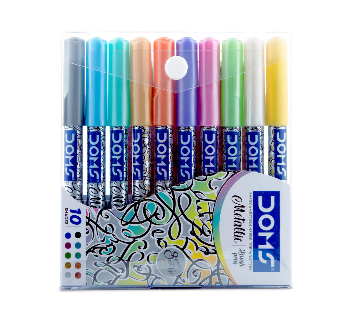 DOMS METALLIC BRUSH PEN 10 SHADES NEW