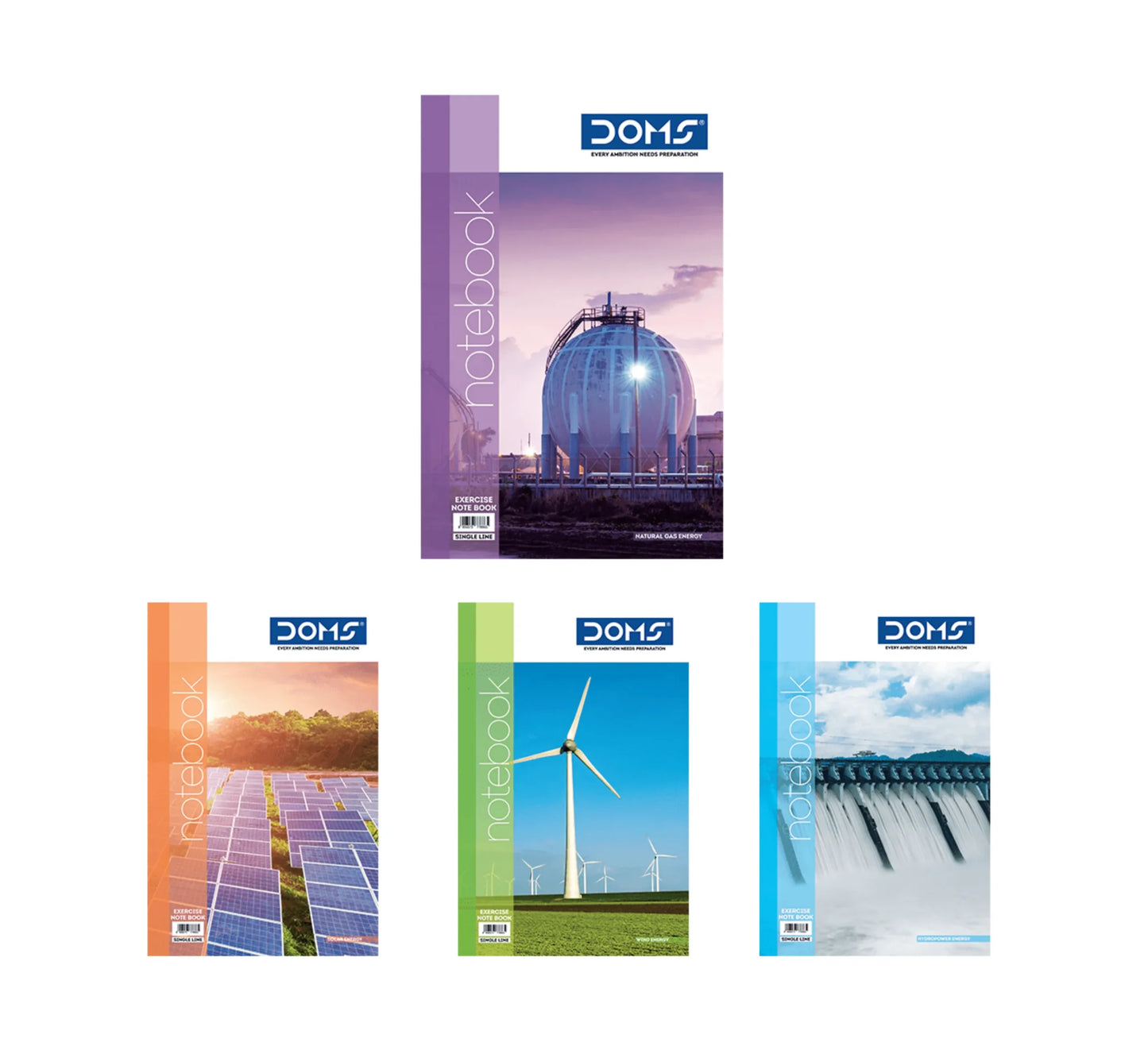 DOMS Unruled Notebook(Energy Series)