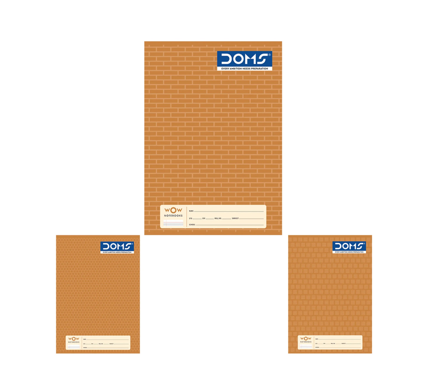 DOMS Single Line Notebook(Brown Series) 27×17 – 172 Pages