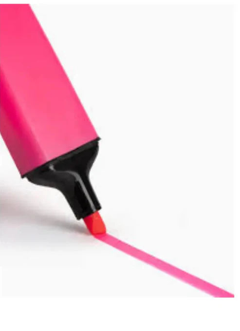 DOMS NEON HIGHLIGHTER PEN 5 SHADES PINK (PLASTIC CASE)