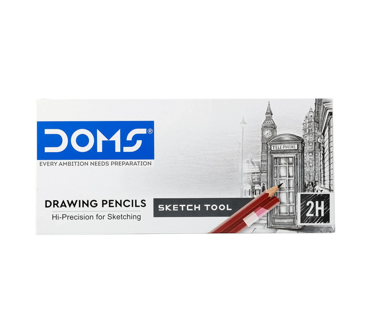 DOMS DRAWING PENCIL 2H 10 PCS PACK