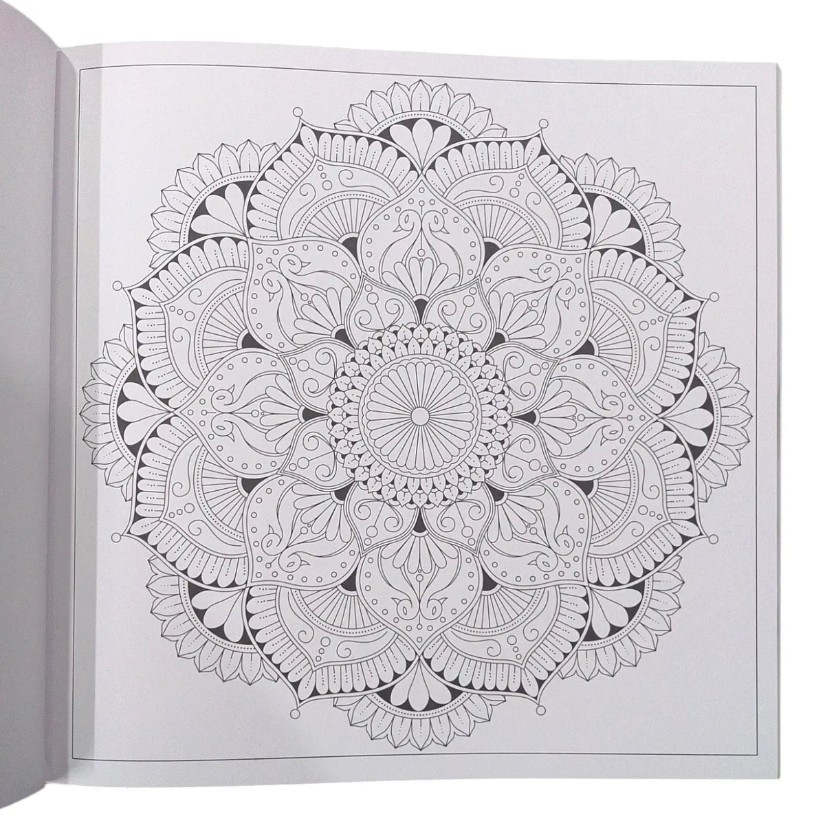 DOMS Colouring Book Hobby Essentials detailed mandala design for creative coloring activities.