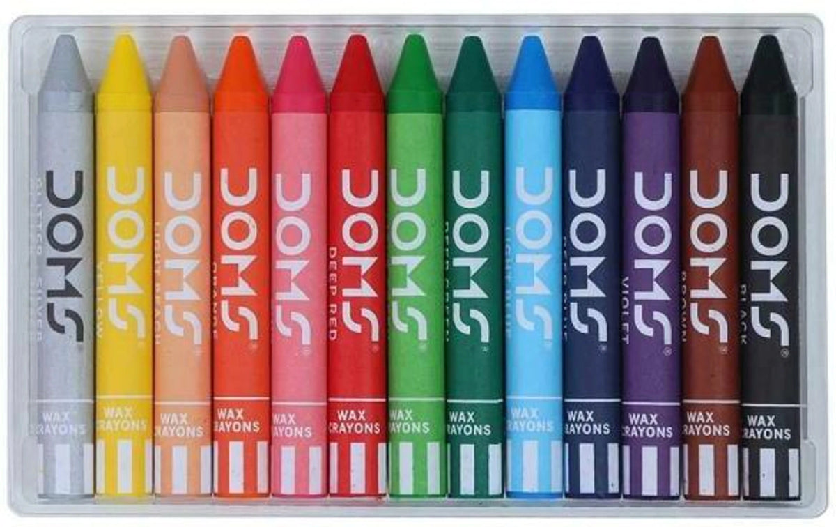 DOMS LONG WAX CRAYONS 12 SHADES