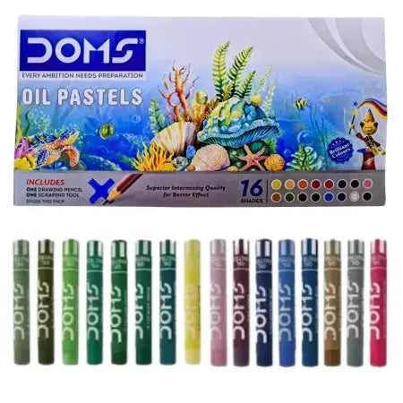 DOMS OIL PASTEL 16 SHADES