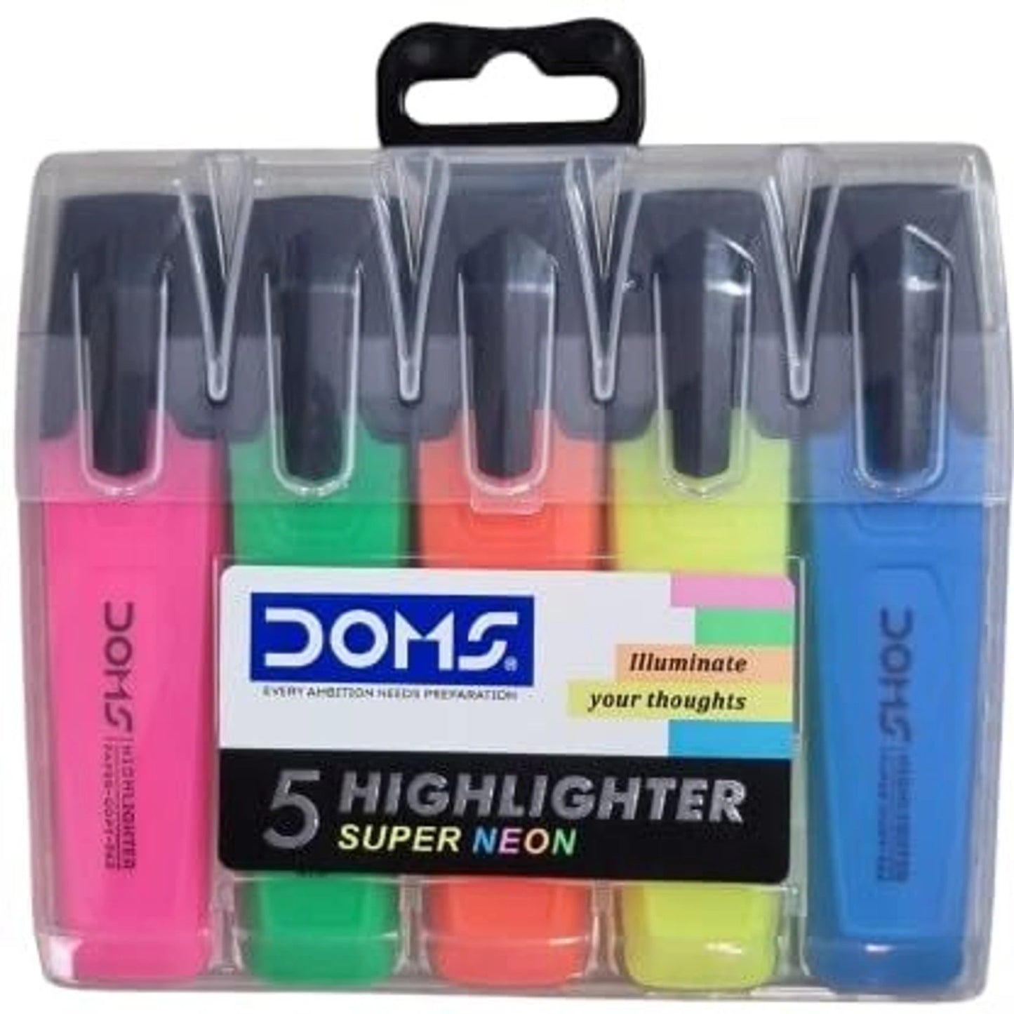 DOMS NEON HIGHLIGHTER ASSO PAC OF 5(120)