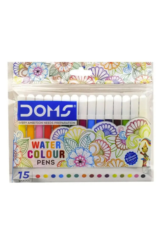 DOMS WATER COLOUR PENS 15 SHADES front view