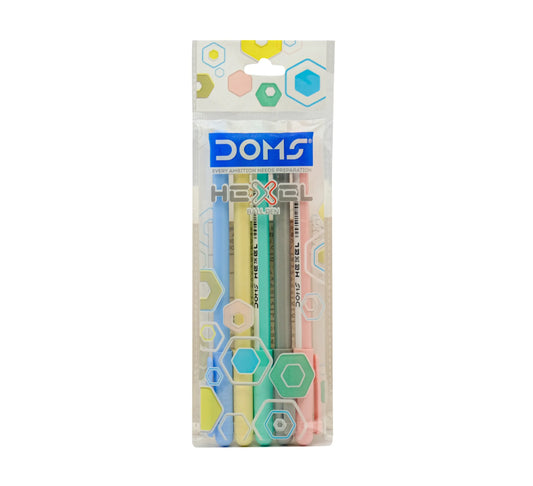 DOMS HEXEL PEN BLUE 5 PCS POUCH