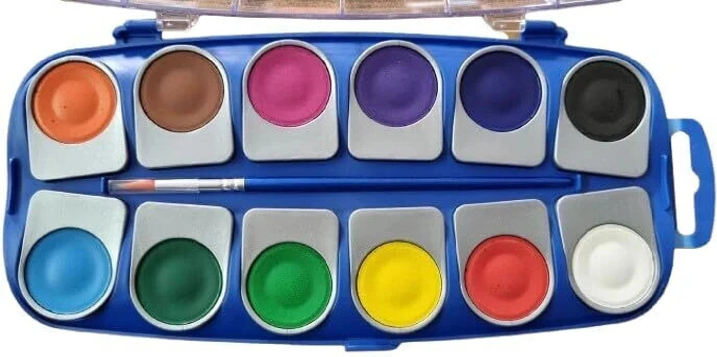 DOMS REFILLABLE AQUA CLR CAKES 18SH 30MM