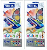 DOMS REFILLABLE AQUA CLR CAKES 18SH 30MM