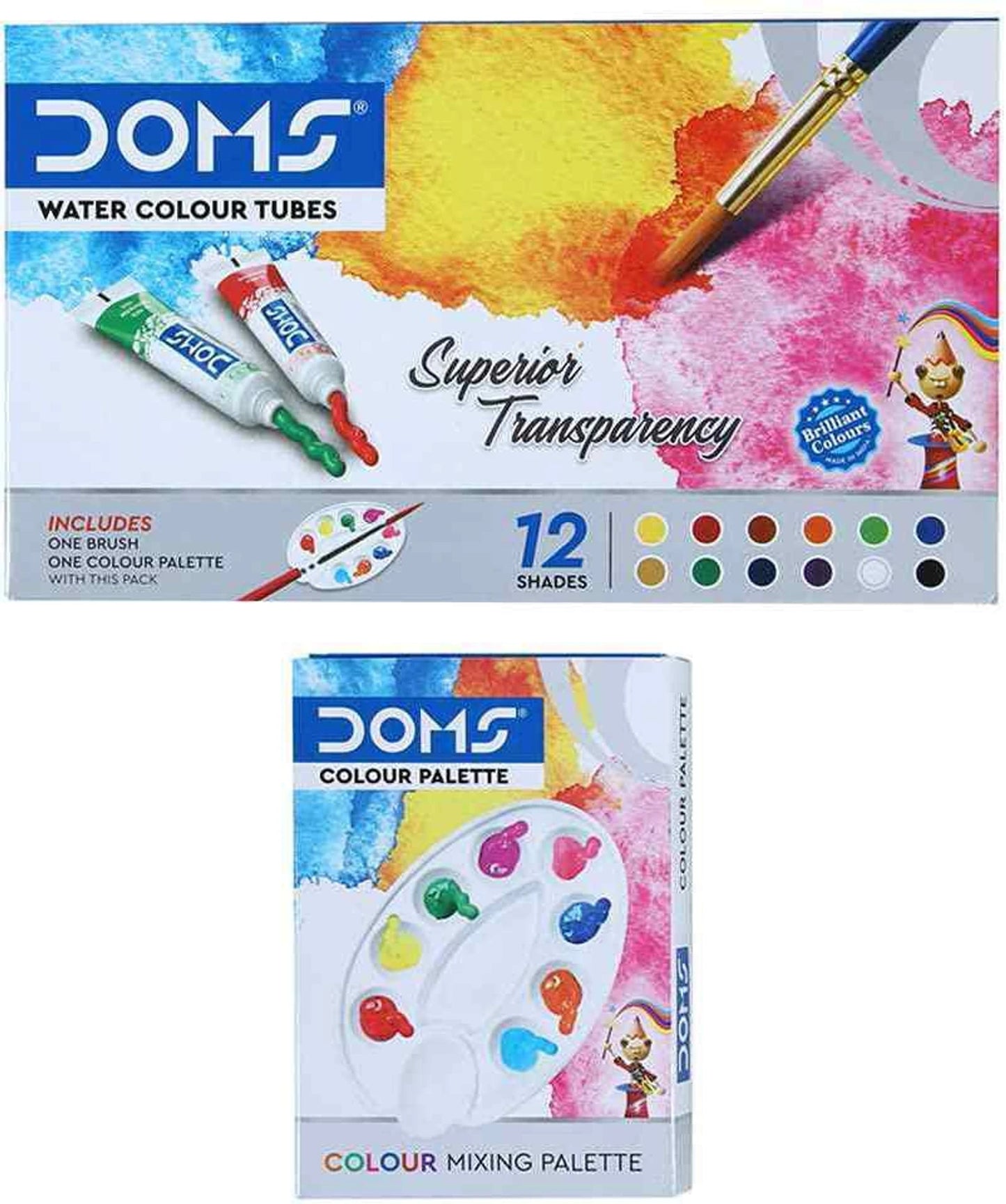 DOMS WATER COLOR TUBE 12 SHADES