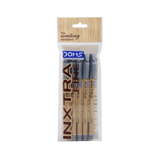 DOMS INXTRA FINE BALL PEN BLACK 5 PCS