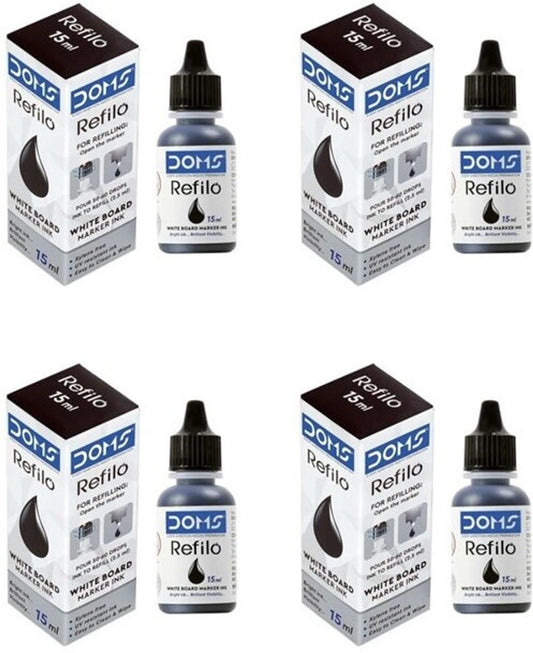 DOMS REFILO White Board Marker Ink Black 15 ML 1 PCS front view
