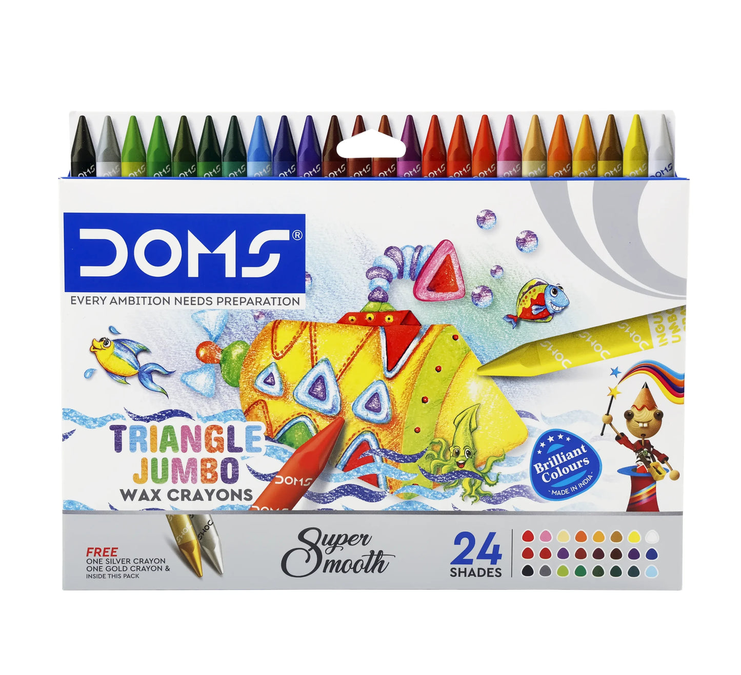 DOMS Tri Jumbo Wax Crayons