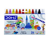 DOMS Bi-Colour Wax Crayons