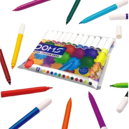 DOMS WATER COLOUR PENS 12 SHADES MINI front view