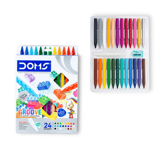 DOMS Groove Plastic Crayons