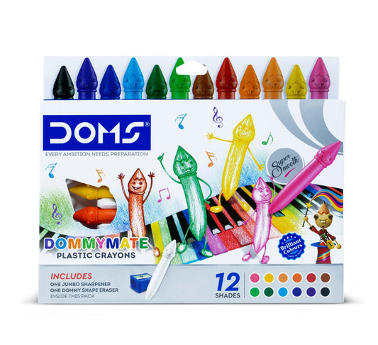 DOMS Dommymate Plastic Crayons