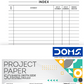 A4 PROJECT PAPER 1844 (Both Side Ruled) 29.7 x 21 cm -50 Sheets Per Pack