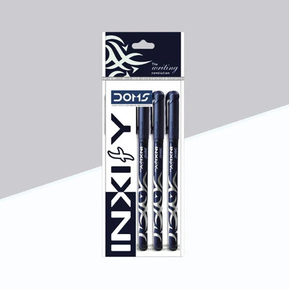 DOMS INXIFY GEL PEN BLACK 5 PCS POUCH- FOIL