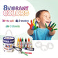 Clapjoy DOMS TOTS Toddlers Finger Paint Set with 8 Vibrant Colors
