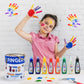 Clapjoy DOMS TOTS Toddlers Finger Paint Set with 8 Vibrant Colors