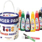 Clapjoy DOMS TOTS Toddlers Finger Paint Set with 8 Vibrant Colors