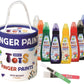 Clapjoy DOMS TOTS Toddlers Finger Paint Set with 8 Vibrant Colors