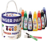 Clapjoy DOMS TOTS Toddlers Finger Paint Set with 8 Vibrant Colors