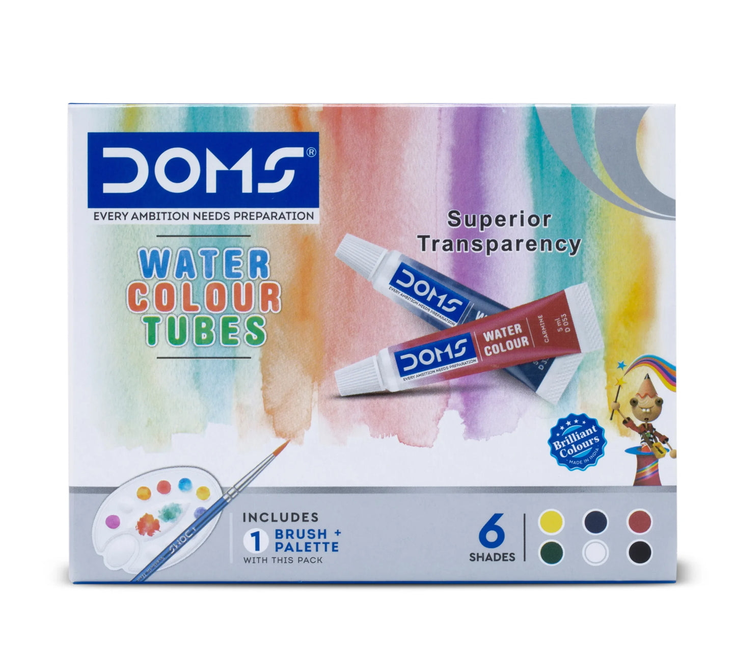 DOMS WATER COLOR TUBE 6 SHADES