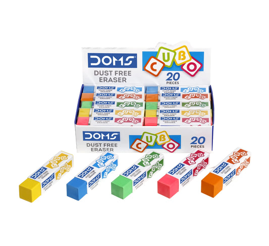 DOMS CUBO ERASERS Pack of 20 Pcs