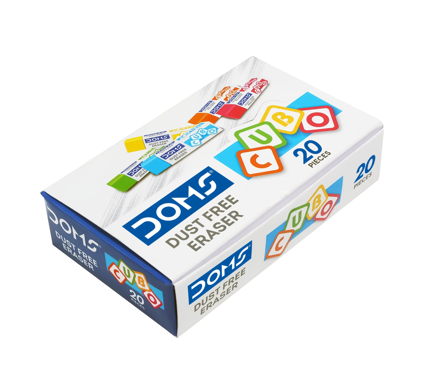 DOMS CUBO ERASERS Pack of 20 Pcs