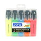 DOMS Super Neon Highlighters PACK OF 5 (PLASTIC CASE)