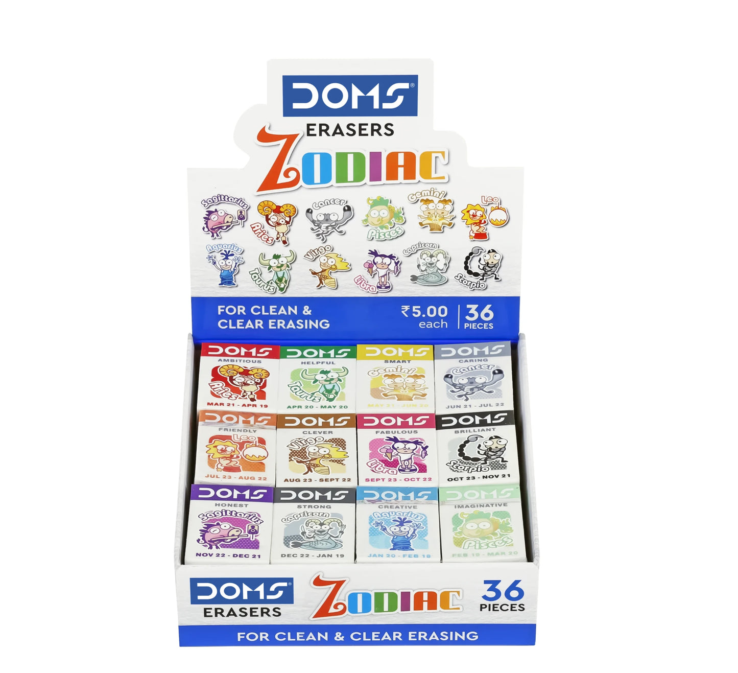 DOMS ZODIAC ERASERS