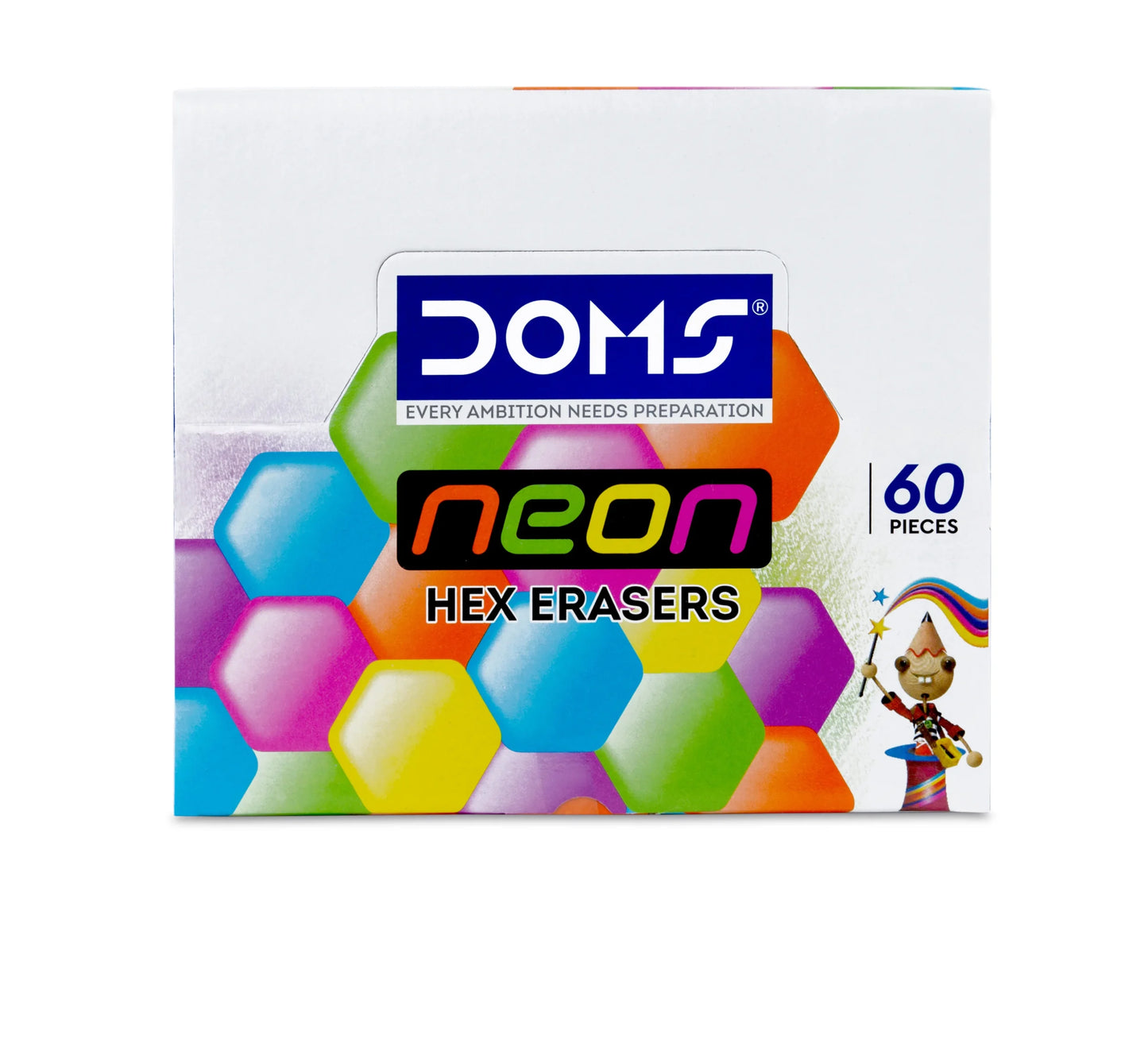 DOMS Neon Hex Dust Free Eraser