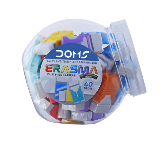 Doms Erasma Color Long Eraser Jar Pack