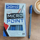 DOMS MICRO POINT PEN BLUE 5 PCS POUCH