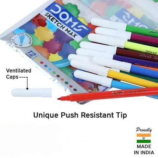 DOMS SKETCH FINE WATER CLR PEN 12 SHADES product packaging