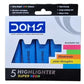 DOMS NEON HIGHLIGHTER PEN 5 SHADES BLUE (PLASTIC CASE)