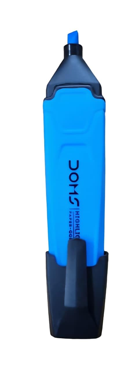 DOMS NEON HIGHLIGHTER PEN 5 SHADES BLUE (PLASTIC CASE)