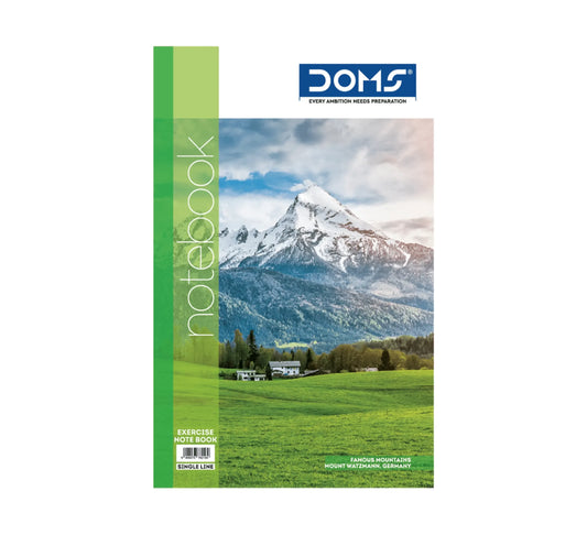 DOMS 33x21Cm Single Line Notebook(Famous Mountains Series)
