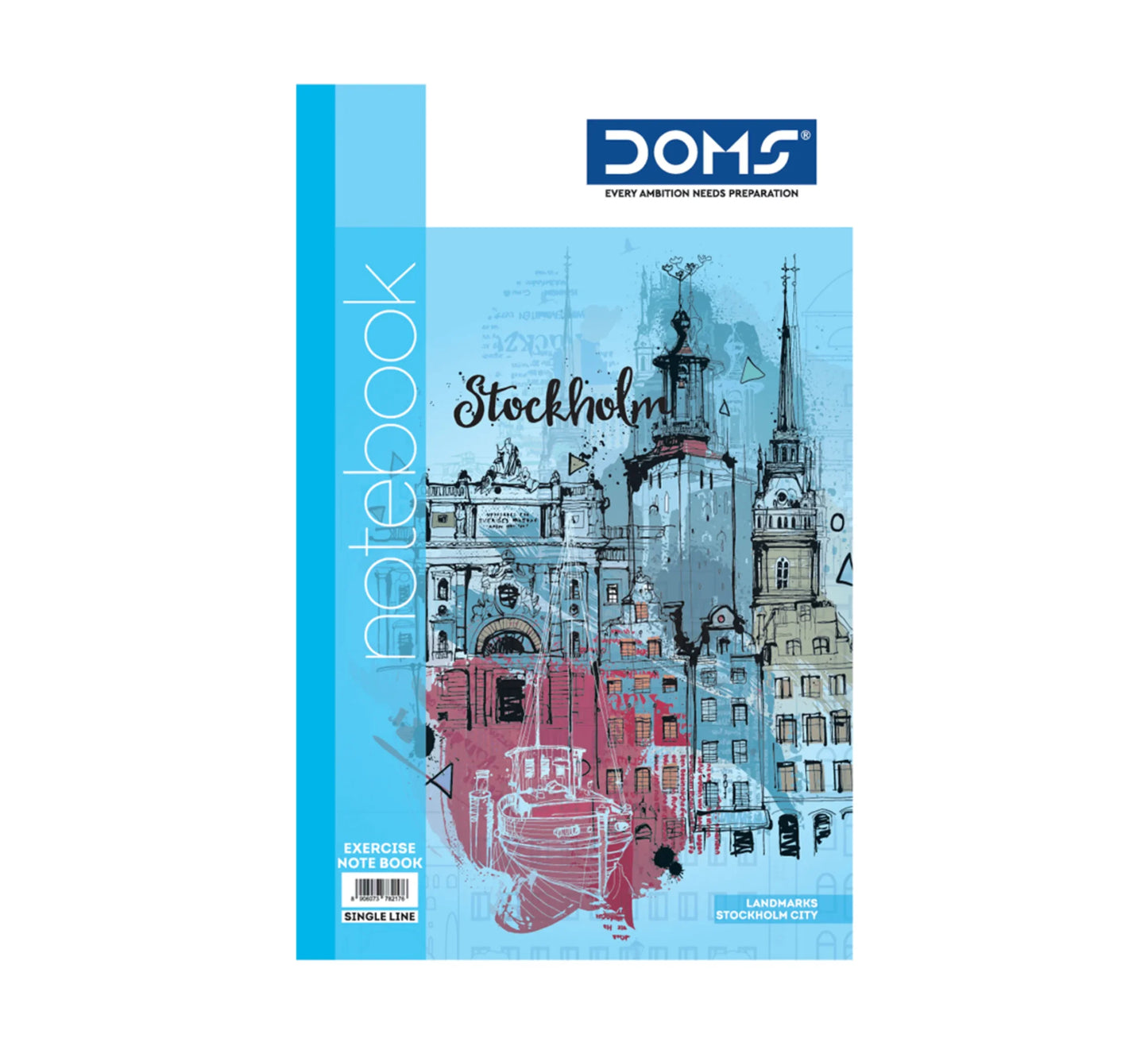DOMS 33x21Cm Unruled Notebook(landmarks Series)